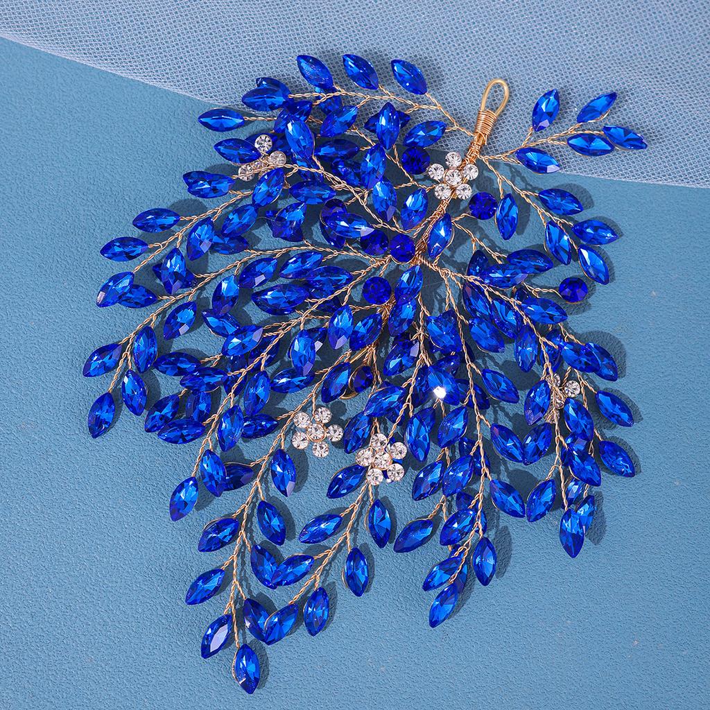 8 Colors Luxury Crystal Rhinestone Alloy Wedding Headband Vintage Bridal Headdress Accessories Handmade Party Headpiece
