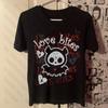 Y2K Stil Punk Sommer Vintage Damen Trash Crop Top Streetwear Gothic Punk mädchenhaft Kurzarm Lässig Eng Figurbetont Mode Baby T-Shirts 90er