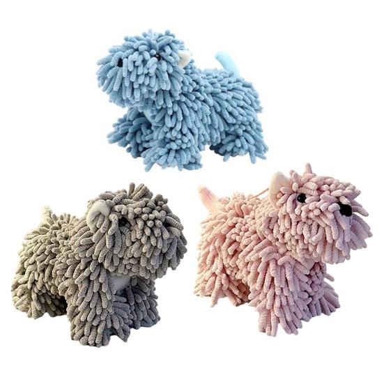 Chenille-Hundehandtuch, niedliches Hundehandtuch, saugfähig, vielseitig verwendbar, in Welpenform, für Hände, Bad und Küche