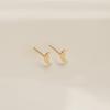 Lunne 14K Cut Crescent Earrings (14K Gold) #Es13
