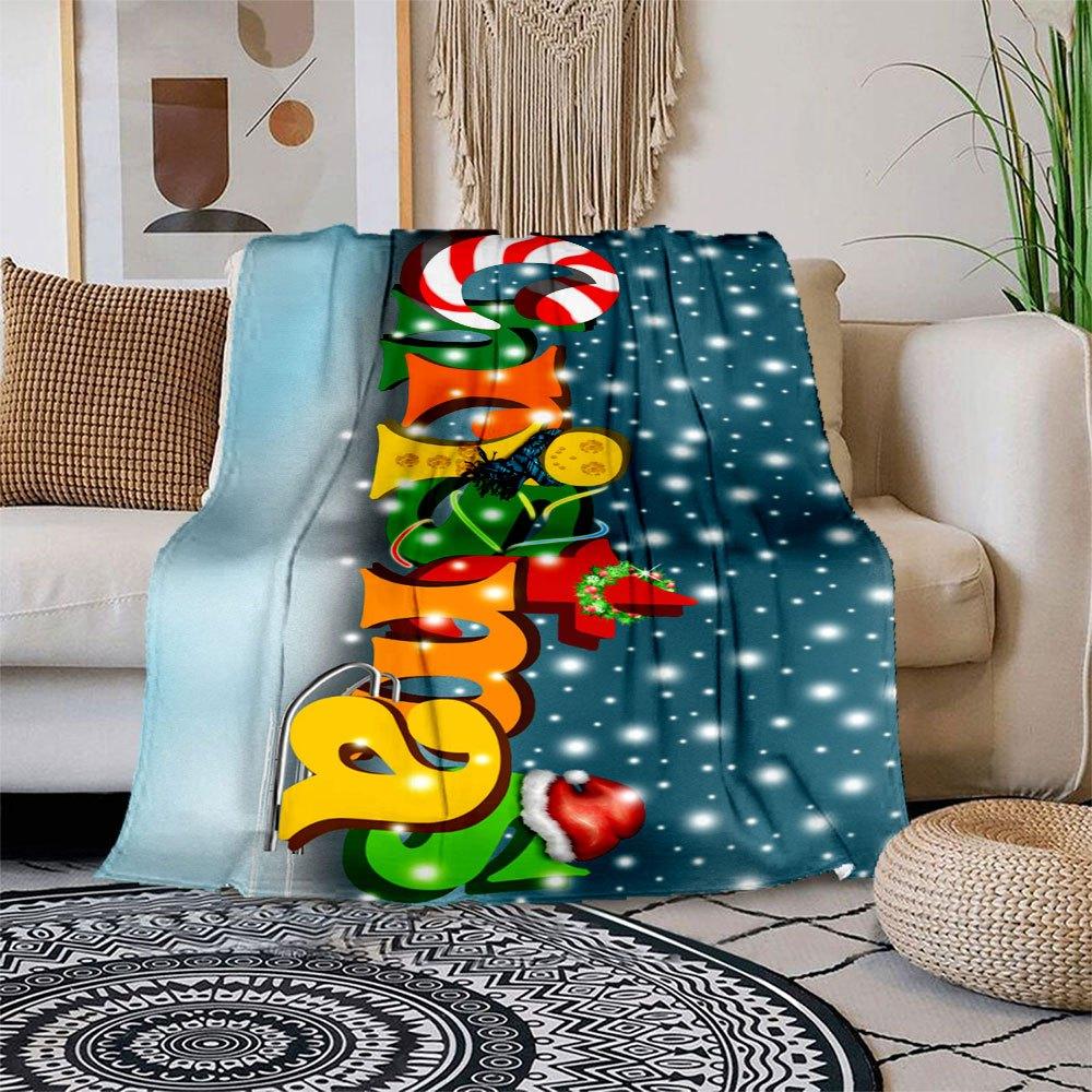 Christmas Lights Holiday Decorations for Home Outdoor Indoor Xmas Tree Ornaments Festival Party SuppliesBlanket Flannel Throw Blanket for So 150x180cm