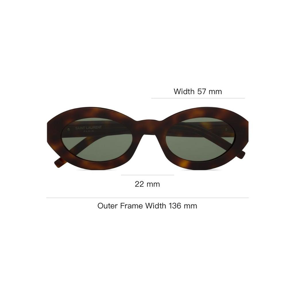 Saint Laurent Butterfly Sunglasses With Patterned Temples Unisex Sunglasses Tortoise 780255Y99562301