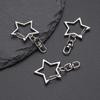 20Pcs Star-Shaped Spring Snap Keychain Clip With Chain Hanging Buckle Open Jump Ring & Metal Swivel Clasp For Diy Jewelry Making