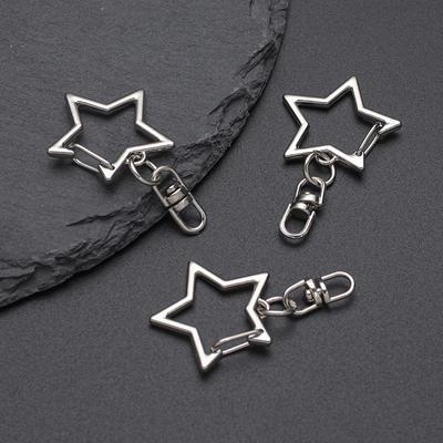 20 Buc Clip Breloc cu Inel de Salt Deschis și Clema Metalică Pivotantă în Formă de Stea, cu Arc, cu Lanț și Cataramă de Agățat pentru Confecționarea Bijuteriilor DIY