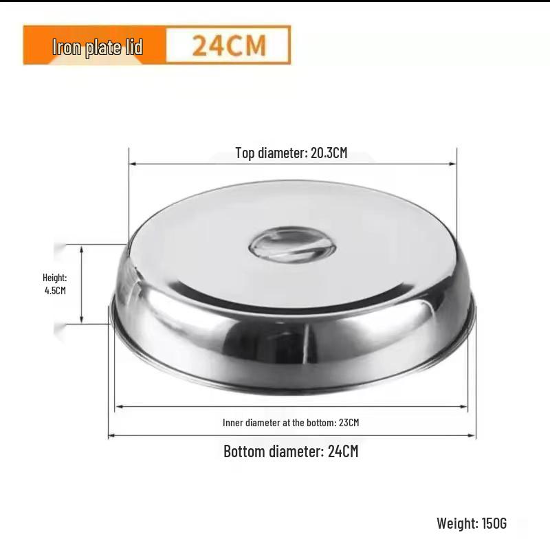 Stainless Steel Multi-Purpose Round Lid for Griddle, Grill, Pot, Bowl, Plate, Heating, Fresh-Keeping, and Vegetables