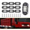 10pcs LED Car Truck Trailer RV Oval 2.5" Side Clearance Marker Lights Clear EOA