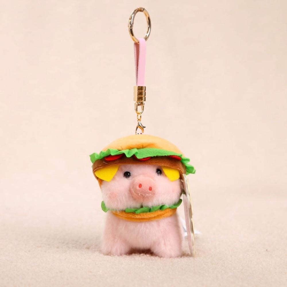 

Ultra-Soft PP Cotton Burger Animal Plushie Elephant Hamburger Charm Nursery Room Accent розовый