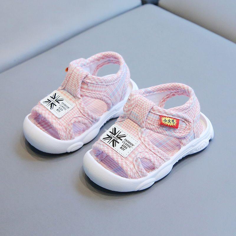 

Летние Новые Модели Сандалий для Мальчиков и Девочек 0-2 лет и Детская Обувь для Ходьбы на Мягкой Нескользящей Подошве 16 розовый