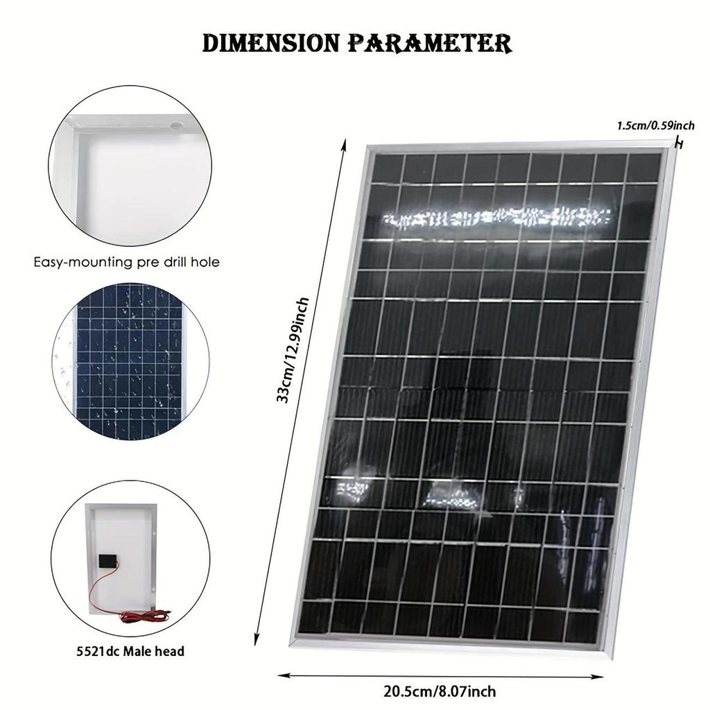10W Polycrystalline Portable Solar Panel Kit with Controller for Cars