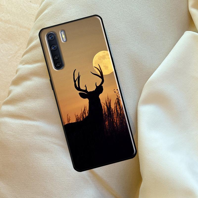 Animal Deer Case For Oppo A60 A80 A40 A15 A16 A17 A57 A94 A74 A54 A76 A96 A18 A38 A58 A78 A98 A6 A5 Pro