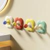 4PCS Dopamine Flower Hooks, Punch-free Entrance Door Key Holder, Sticky Hook, Traceless Towel Rack, Strong Load-bearing Clothes Hook