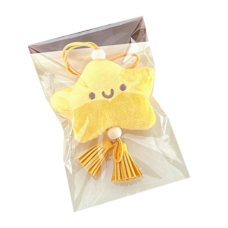 Soft Star Keychain Plush Toy Charm For Bags Backpacks Car Decoration
