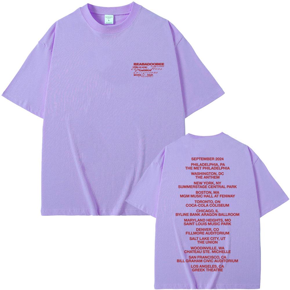 Beabadoobee This Is How Tomorrow Moves Album Letter Logo T Shirts Men Women Fashion Aesthetic T-shirt Men's Oversized T-shirts