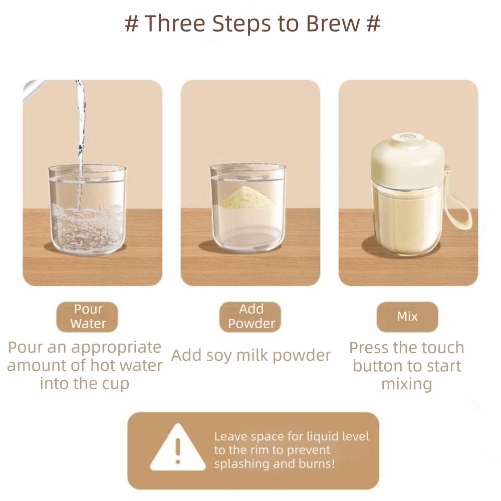 Portable Handle Electric Stirring Mug 400ml Capacity Rotating Blender Cup Household Use