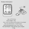 Temperature Humidity Meter Clock With 12/24H Time Format And Celsius For Home Office