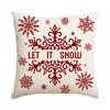 1/4 Pcs Red Christmas Pillowcase Snowflake Christmas Ball Pendant Pattern Cushion Cover Winter Holiday Home Decoration