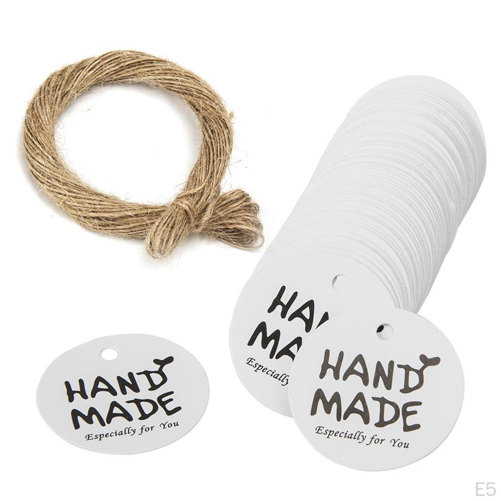 100 Paper Tags Wedding Party Favor Label Price Tag-(Handmade)