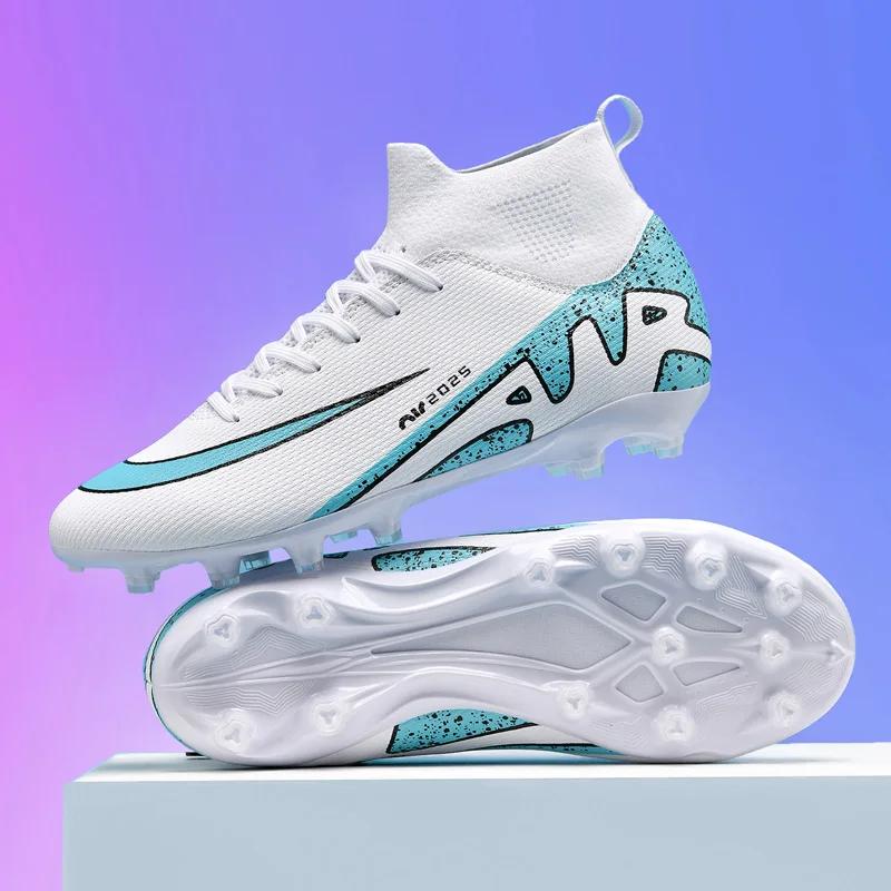New Mens Football Field Boots TF/FG High Quality Professional Fast Grass Soccer Shoes Ultralight Training Studded Football Boots