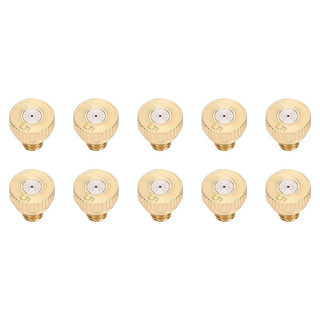 10pcs Tap Water Low Pressure Atomizing Sprayer Nozzle Brass Water Misting Sprinkle 0.5mm