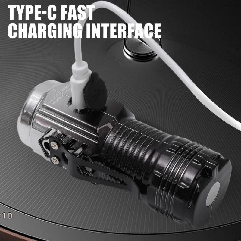 Latarka 3LED Sprzęt Kempingowy Silna Magnetyczna Przenośne Oświetlenie Latarka Zewnętrzna Oślepiająca