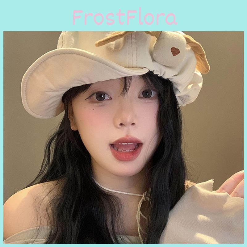 Sweet And Cute Cloud Dog Painter's Beret Hat Neutral And Versatile For Every Style