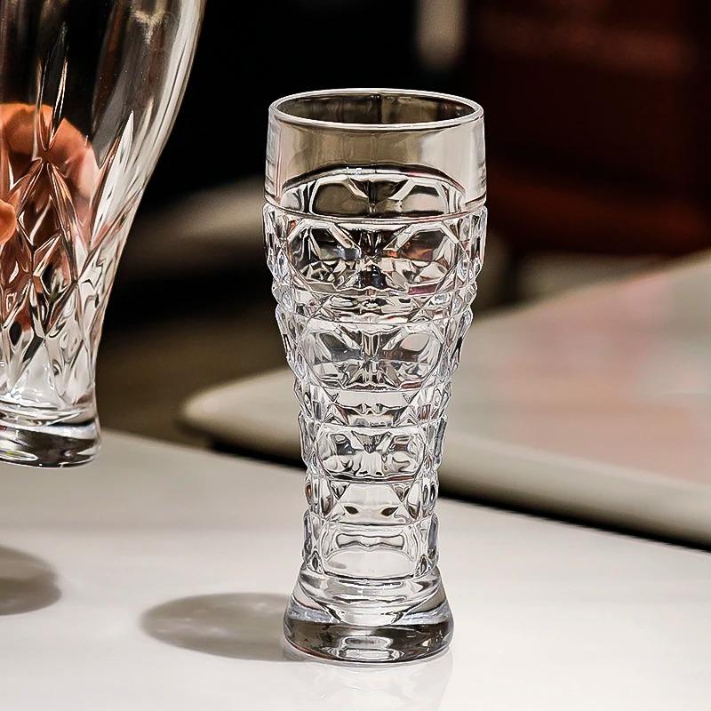 330ml/500ml Thickened Craft Beer Glass Home Beer Glass Craft Beer Cup Wheat Beer Glass Large Capacity Water Cup Bar Accessories