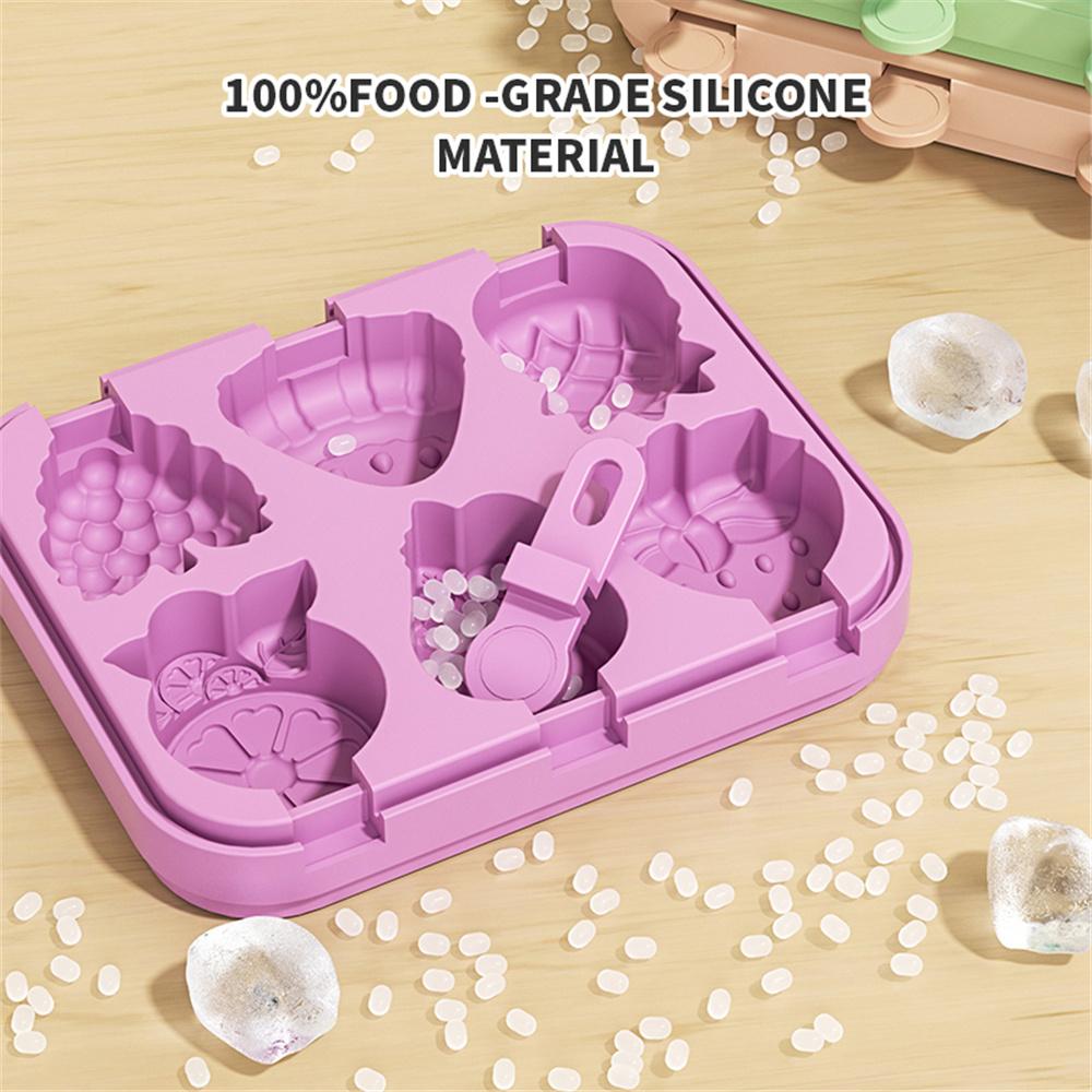 Silikonová forma na nanuky 6-jamková Tvar ovoce Mini forma na nanuky Zábavný tvar Forma na domácí nanuky Bez BPA