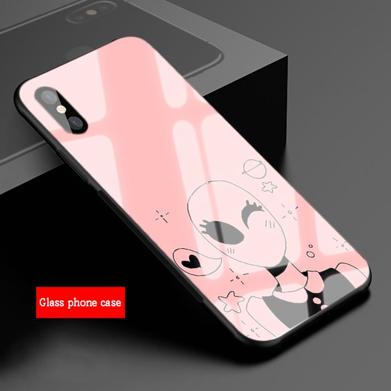 

Чехол для телефона из закаленного стекла с рисунком инопланетянина для iphone 12 11 Pro Max 5 6 7 8 PLUS X XS XR XSMax Shell 12Pro iphone12 Pro Max