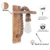 Wandlampen aus Holzseil, Heimdekoartikel Vintage Wandbehang Antike Dekorative Ausgefallene Leuchte für Wand Zuhause, Wohnzimmer, Wanddeko | 1er-Pack