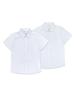 Kids' Summer White Collared Short-Sleeve Shirt - Primary School Uniform
