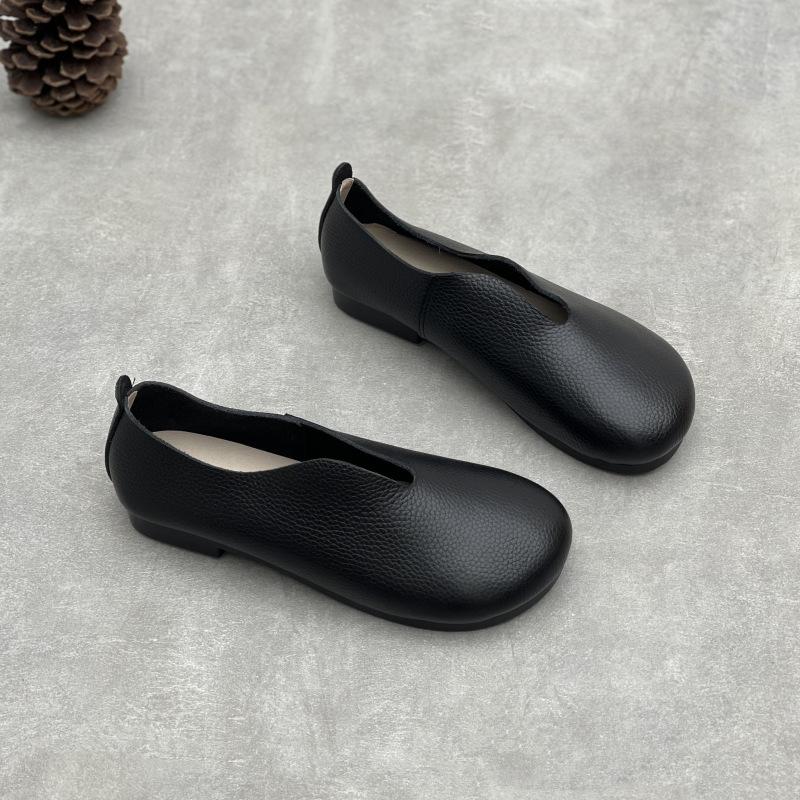 

Новая простая, плоская и повседневная женская обувь из мягкой кожи 40 чёрный