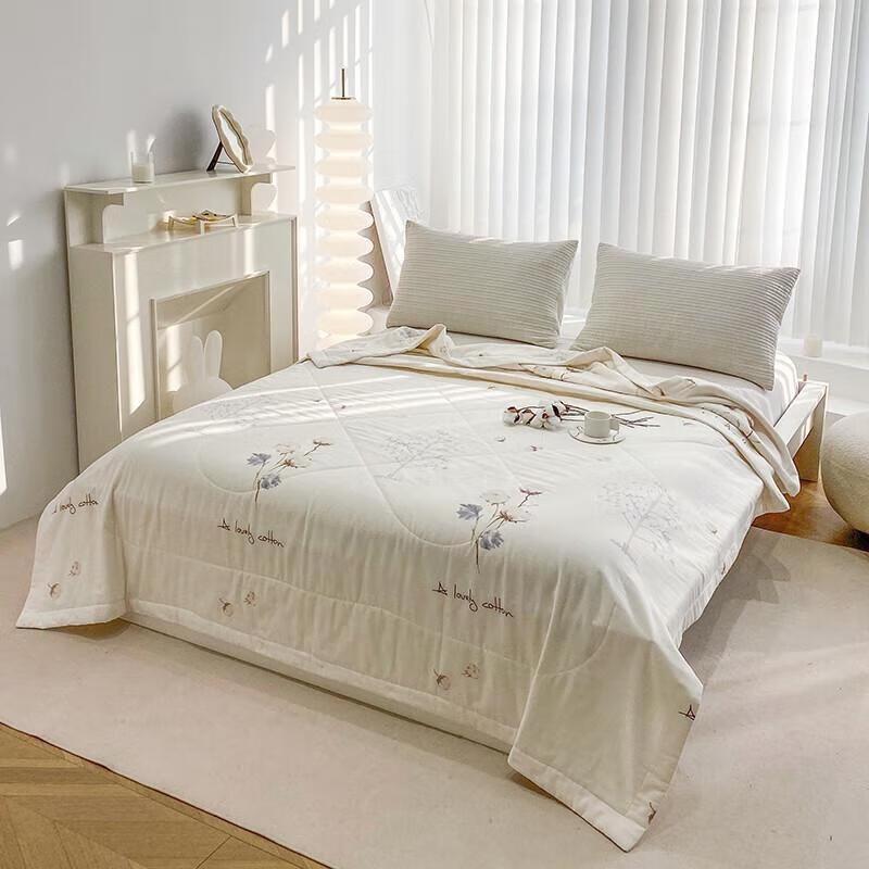 Manyaju Xinjiang Cotton Printed Summer Quilt - Cotton Blossom Love