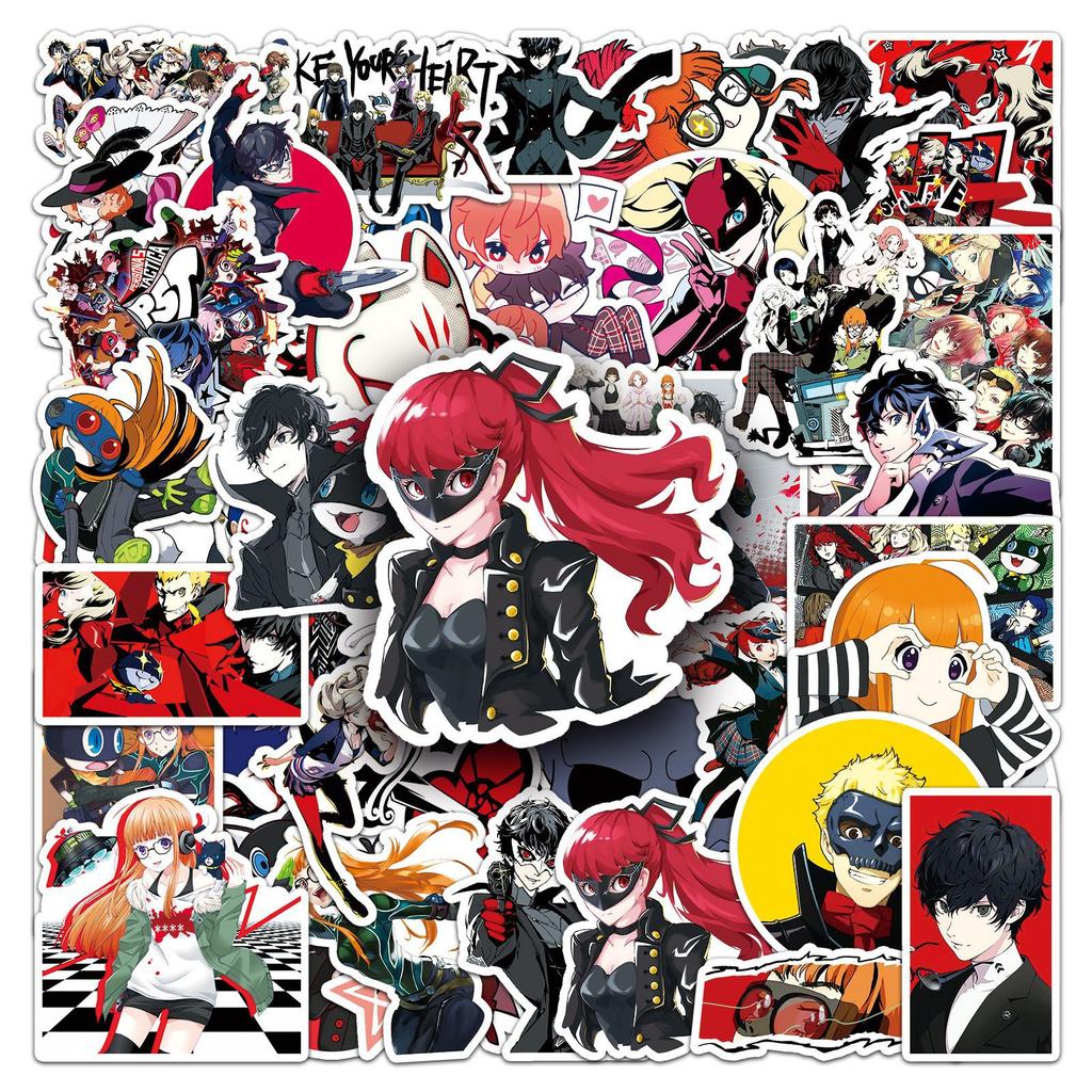 50 Cartoon Stickers Personalized Japanese Comic Decoration Mobile Phone Case Computer Water Cup Waterproof Stickers