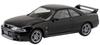 Aoshima Bunka Kyozai Scale Rakupla Snap Kit Nissan R33 Skyline Black Plastic Model Kit 1/32 No. 21-BK GT-R Pre-Colored (Automobile)