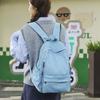 Zaino Scuola Zaino in Denim Donna Grande Capacità Versatile Casual da Pendolare Studente Borsa Scuola Monocolore Zaino in Tela Letterario Uomo