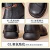 Mom shoes cotton shoes women's soft soles autumn and winter middle-aged short boots flat leather shoes velvet warm non-slip middle-aged and elderly w