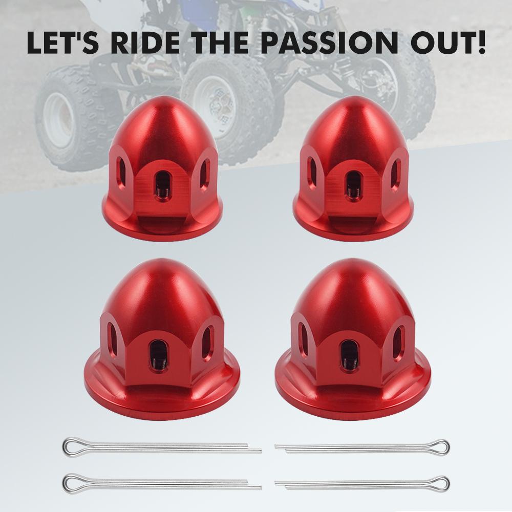 ATV Front Rear Wheel Spindle Nuts for Yamaha Raptor 700 700R YFZ450 YFZ450R Grizzly 350 400 4PCS Spindle Nuts