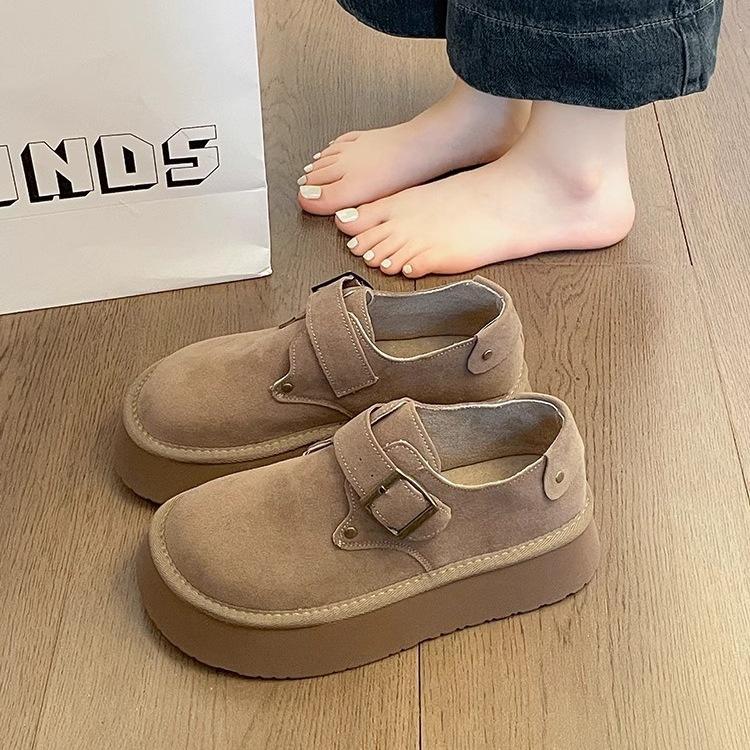 

Single shoes women s all-inclusive Birkenstocks 2025 autumn new one-pedal thick-soled loafers fishing Boken shoes 35
