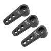 Uxcell 3pcs Aluminum Alloy 25T Steering Servo Single Arm Horn Black Accessories for DIY RC CarBoatAirplane Boat