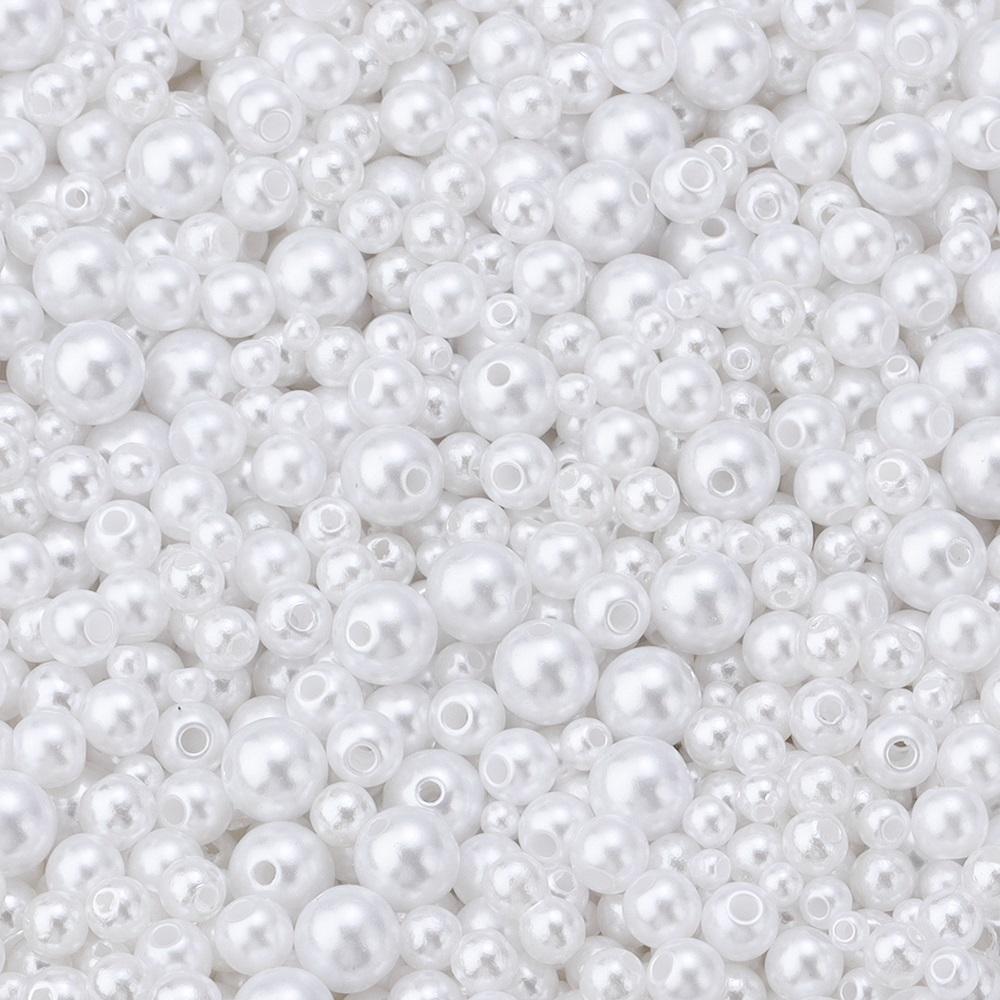 3/4/5/6/8mm ABS Imitation Pearl Beads Color Loose Round Beads For Jewelry Making DIY Handmade Necklace Bracelet Accessories
