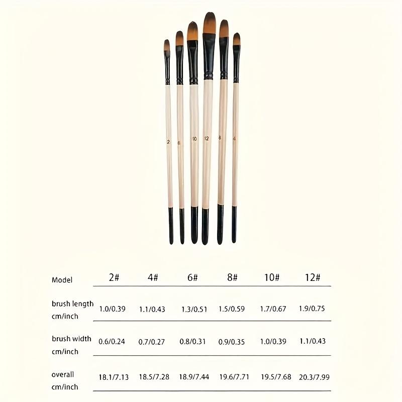 Art Oil Paint Brush 32 Pieces Set Nylon Hair Wooden Brush Hand Painted Wall Painting Watercolor Acrylic Paint Brush School