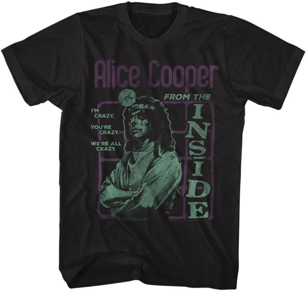 from The Inside Shock Rock Graphic T-Shirt, Black Short Sleeve Cotton Unisex Tee S