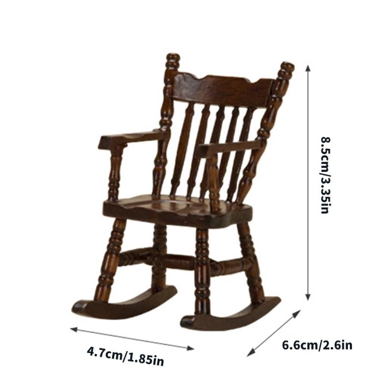 Doll House Rocking Chair Model Realistic Dollhouses Rocking Chair Realistic Play Chair Realistic 1:12 Model Toy