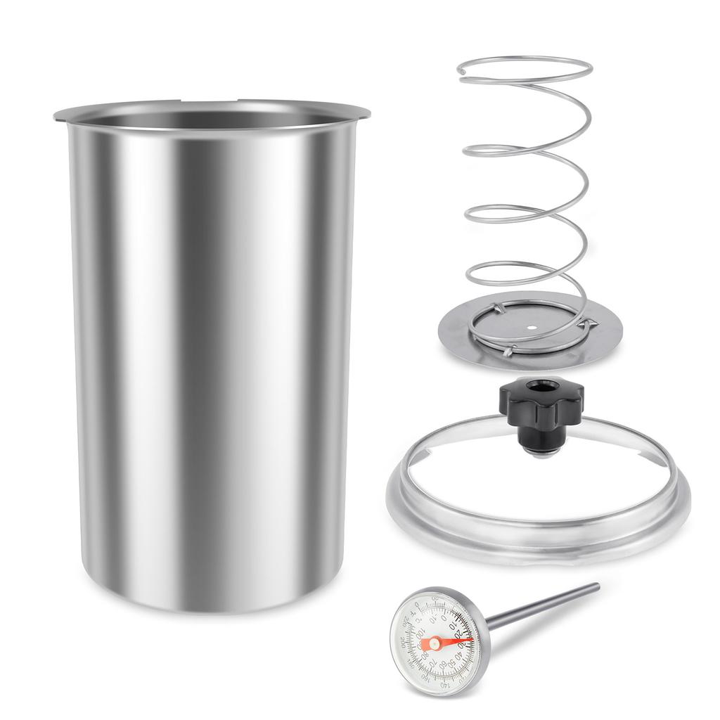 Deli Meat Press Mold Stainless Steel Meat Press Cooker with Thermometer Kitchen Homemade Healthy Ham for Home and Commercial Use