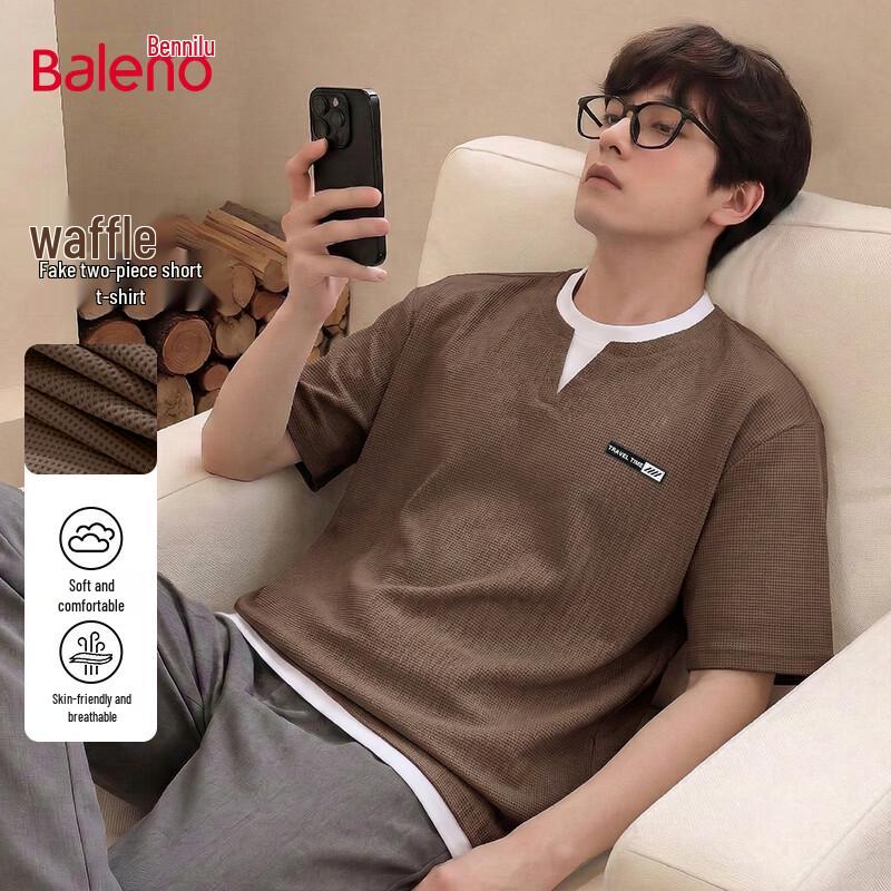Baleno Men s Faux Two-Piece Short Sleeve T-Shirt XL