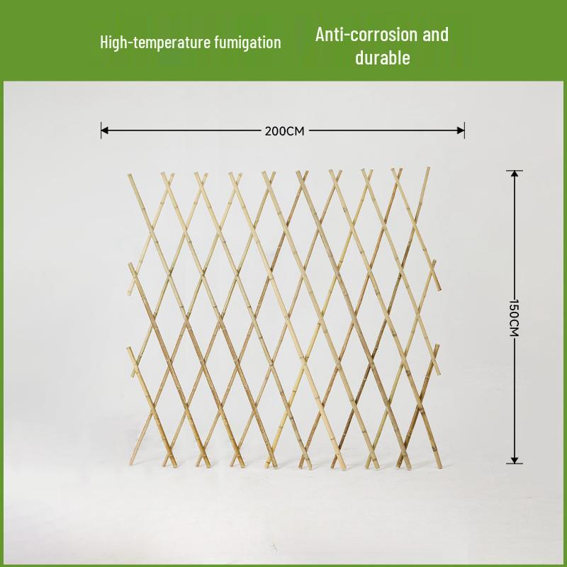 Expandable Bamboo Fence Panel for Outdoor Patio and Garden – Anti-Corrosion Support Pole for Landscaping and Partitioning.