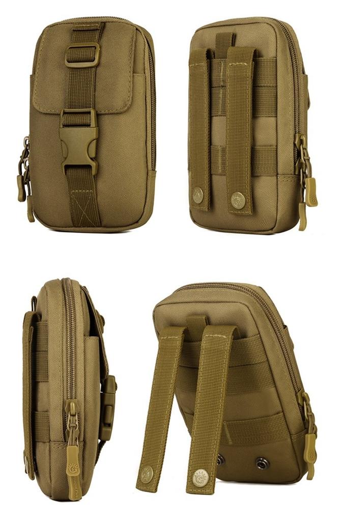 Phoenix Ikki Small Accessory Fits Compatible with iPhone 8 Belt Available in 6 Camouflage Multifunctional Tactical Smartphone Tool EDC Hip Dark Brown