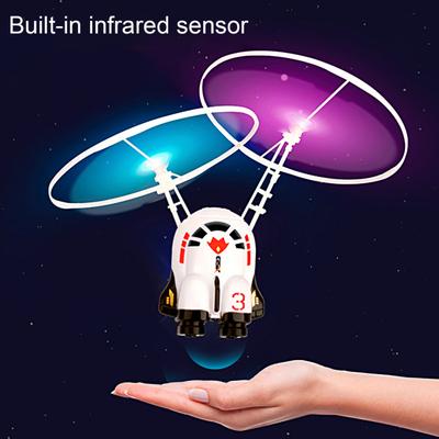 1 Set Induktions-Flugzeug schwebend wiederaufladbar Doppelventilator Smart Sensor Mini-Flugzeug Spielzeug für Kinder