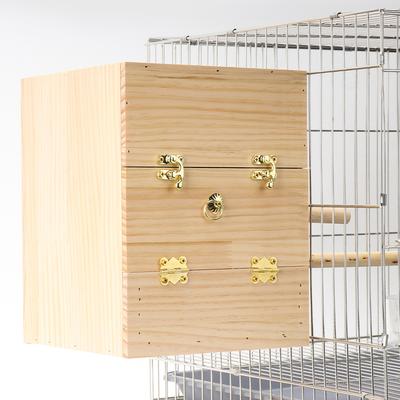 Parakeet Nesting Box Bird Nest Breeding Box With Perch Wooden Bird Cages House For Cockatiel Budgie Lovebirds Finch Canary