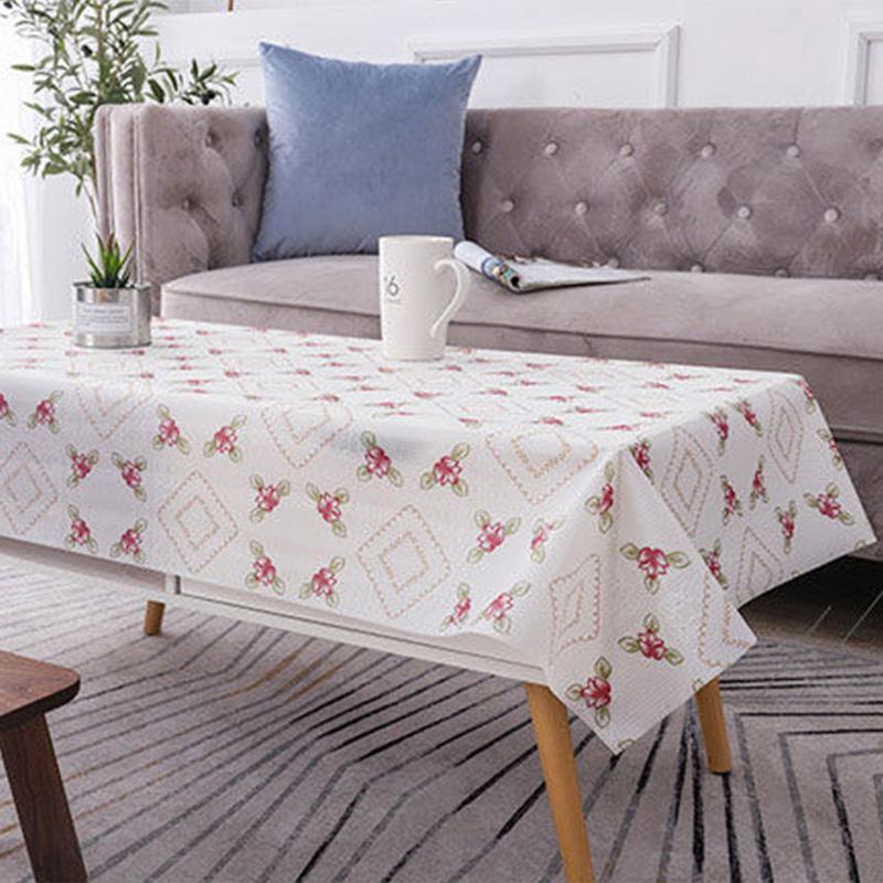 Blumengedruckte Wasserdichte Tischdecke Für Esstisch Partydekoration Wiederverwendbare Rechteckige Tischdecke Matte Pad Küche Platzset
